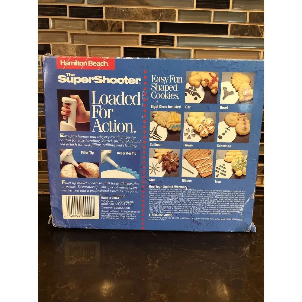 Hamiliton Beach The Super Shooter 8000 Cookie Press‎ Food Decorator